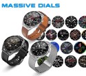 SMARTWATCH RUBICON RNCE88-1 CZARNY- CZARNY PASEK SILIKONOWY + CZARNY PASEK SKÓRZANY