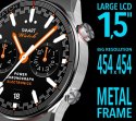 SMARTWATCH RUBICON RNCE99-2 CZARNO-CZARNY + CZARNY PASEK SILIKONOWY