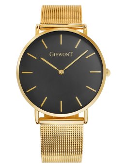 ZEGAREK DAMSKI GIEWONT HARMONY GW1970-2 BLACK/GOLD EFFECT