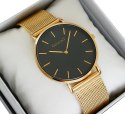 ZEGAREK DAMSKI GIEWONT HARMONY GW1970-2 BLACK/GOLD EFFECT