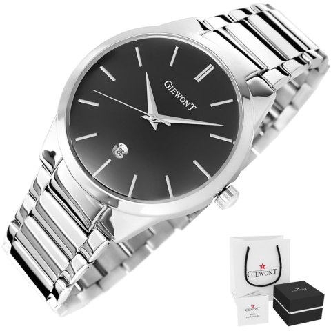 ZEGAREK MĘSKI GIEWONT TIMELESS GW4290-2 SILVER/BLACK ZEGAREK MĘSKI GIEWONT TIMELESS GW4290-2 SILVER/BLACK