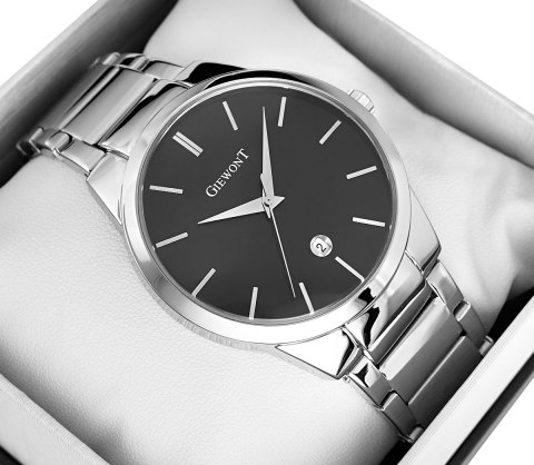 ZEGAREK MĘSKI GIEWONT TIMELESS GW4290-2 SILVER/BLACK ZEGAREK MĘSKI GIEWONT TIMELESS GW4290-2 SILVER/BLACK