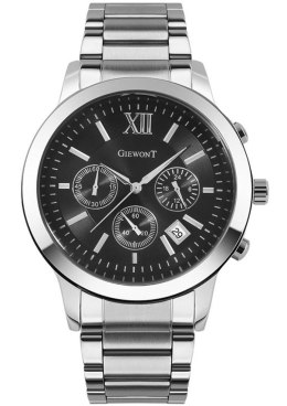 ZEGAREK MĘSKI GIEWONT APEX CHRONO GW6480-1 CHRONOGRAF SILVER/BLACK