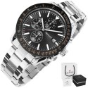 ZEGAREK MĘSKI GIEWONT PRIMECHRONO GW8620-1 CHRONOGRAF SILVER/BLACK