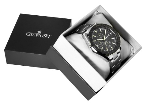 ZEGAREK MĘSKI GIEWONT PRIMECHRONO GW8620-1 CHRONOGRAF SILVER/BLACK ZEGAREK MĘSKI GIEWONT PRIMECHRONO GW8620-1 CHRONOGRAF SILVER/BLACK