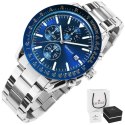 ZEGAREK MĘSKI GIEWONT PRIMECHRONO GW8620-2 CHRONOGRAF SILVER/BLUE