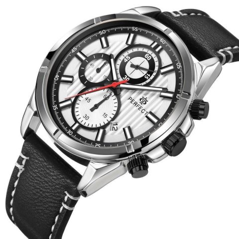 ZEGAREK MĘSKI PERFECT CHRONOGRAF CH03L-02 + BOX ZEGAREK MĘSKI PERFECT CHRONOGRAF CH03L-02 + BOX