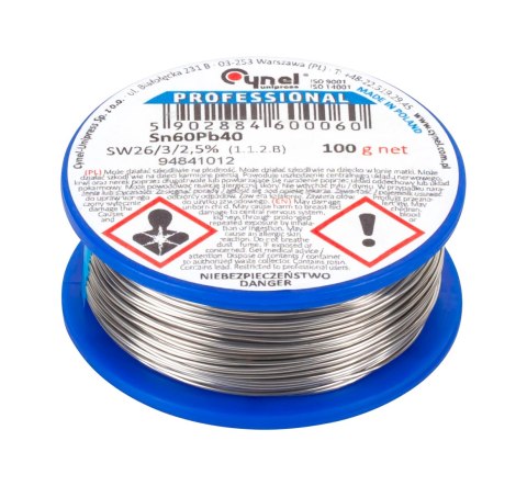 Cyna 2.5mm/100g Sn60Pb40 CYNEL Cyna 2.5mm/100g Sn60Pb40 CYNEL