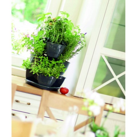 Doniczka potrójna do ziół Coubi Herbal antracyt Doniczka potrójna do ziół Coubi Herbal antracyt