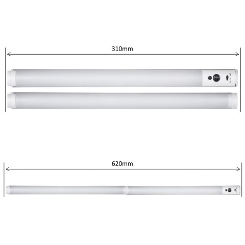 Podszafkowa lampa LED Maclean, liniowa, zestaw 2 moduły z pilotem i zasilaczem, max 4 moduły na jednym zasilaczu, MCE245 Podszafkowa lampa LED Maclean, liniowa, zestaw 2 moduły z pilotem i zasilaczem, max 4 moduły na jednym zasilaczu, MCE245