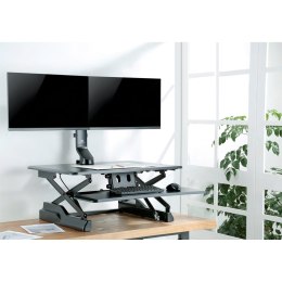 Uchwyt biurkowy na dwa monitory / podwójny Maclean, vesa 75x75 100x100, 17