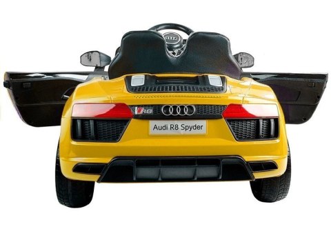 Auto na Akumulator Audi R8 Spyder Żółty Lakierowany Auto na Akumulator Audi R8 Spyder Żółty Lakierowany