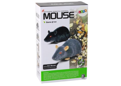 Mysz Zdalnie Sterowana Pilotem R/C Na Kółkach Duża Szara Mysz Zdalnie Sterowana Pilotem R/C Na Kółkach Duża Szara