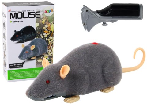 Mysz Zdalnie Sterowana Pilotem R/C Na Kółkach Duża Szara Mysz Zdalnie Sterowana Pilotem R/C Na Kółkach Duża Szara