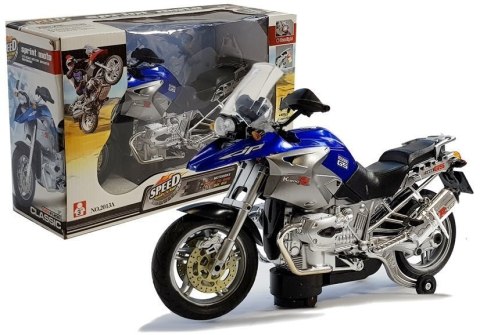 Motocykl Na Baterie ze Światłami i Muzyką Niebieski Motocykl Na Baterie ze Światłami i Muzyką Niebieski