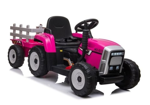 Traktor na Akumulator z Przyczepą XMX611 Różowy Traktor na Akumulator z Przyczepą XMX611 Różowy