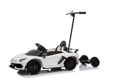 Auto Na Akumulator Lamborghini Aventador SX2018 Biały z Platformą Auto Na Akumulator Lamborghini Aventador SX2018 Biały z Platformą