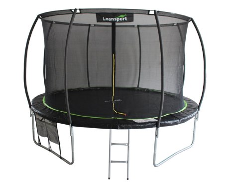 Trampolina LEAN Sport Max 14ft Czarno-Zielona Trampolina LEAN Sport Max 14ft Czarno-Zielona