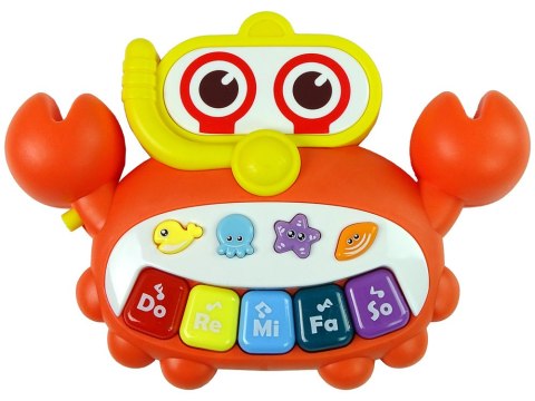 Muzyczne Pianinko Krab Zwierzątka Morskie Dźwięki Światła Muzyczne Pianinko Krab Zwierzątka Morskie Dźwięki Światła