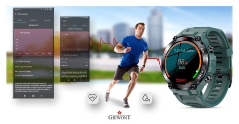 SMARTWATCH GIEWONT PIONIER GPS GW460-2 - SEA GREEN SMARTWATCH GIEWONT PIONIER GPS GW460-2 - SEA GREEN