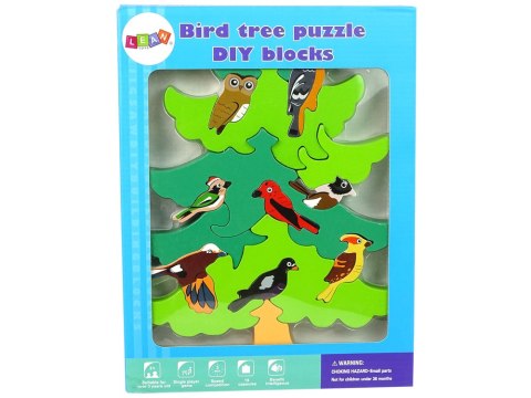 Drewniane Drzewo Ptaki Leśne DIY Klocki Drewniane Puzzle Trójwymiarowa Drewniane Drzewo Ptaki Leśne DIY Klocki Drewniane Puzzle Trójwymiarowa