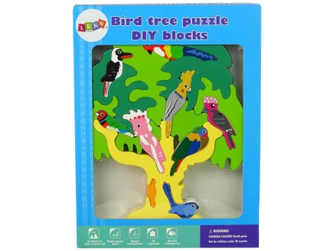 Drewniane Drzewo Ptaki Papugi DIY Klocki Drewniane Puzzle Drewniane Drzewo Ptaki Papugi DIY Klocki Drewniane Puzzle