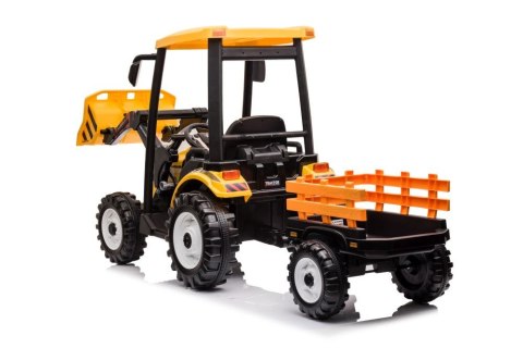 Traktor Na Akumulator Z Przyczepą Hercules Żółty 24V Traktor Na Akumulator Z Przyczepą Hercules Żółty 24V