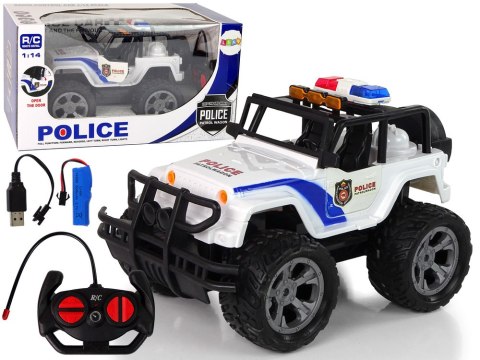 Auto R/C Policja Jeep Policyjny 1:14 Zdalnie Sterowane Efekty Świetlne Auto R/C Policja Jeep Policyjny 1:14 Zdalnie Sterowane Efekty Świetlne