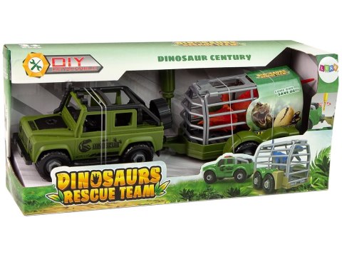 Auto Terenowe Transporter Do Rozkręcania DIY Zielony Dinozaur Auto Terenowe Transporter Do Rozkręcania DIY Zielony Dinozaur