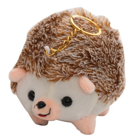 Pluszowy Jeż Maskotka Brelok Kółko Brązowy 9cm Pluszowy Jeż Maskotka Brelok Kółko Brązowy 9cm