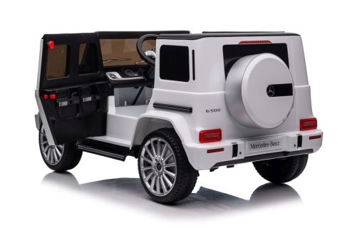 Pojazd Na Akumulator Mercedes G500 Biały 4x4 Pojazd Na Akumulator Mercedes G500 Biały 4x4