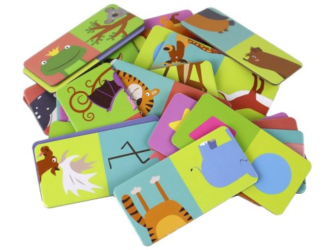 Gra Logiczna Puzzle Dwustronne Domino Zwierzęta 10cm x 5cm 28 El. Gra Logiczna Puzzle Dwustronne Domino Zwierzęta 10cm x 5cm 28 El.