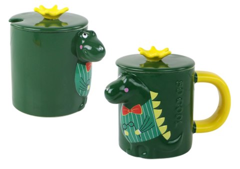 Kubek Z Przykrywką Zielony Dinozaur 400 ml Kubek Z Przykrywką Zielony Dinozaur 400 ml