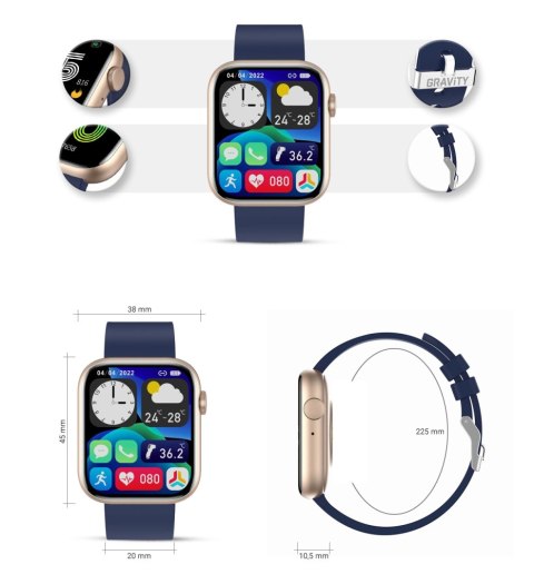 SMARTWATCH DAMSKI GRAVITY GT3-4 SMARTWATCH DAMSKI GRAVITY GT3-4