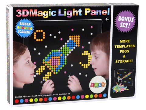 Magiczna Tablica Układanka 3D 276 Elementów Podświetlana Magiczna Tablica Układanka 3D 276 Elementów Podświetlana