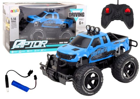 Auto Terenowe RC 1:14 Niebieskie Na Pilota Gumowe Koła Auto Terenowe RC 1:14 Niebieskie Na Pilota Gumowe Koła