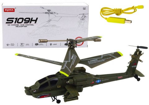Helikopter Militarny Apache Zdalnie Sterowany RC Syma S109H Khaki Helikopter Militarny Apache Zdalnie Sterowany RC Syma S109H Khaki