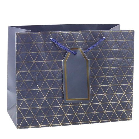 Torba Prezentowa Geometryczna Złote Linie 23 x 18 x 10 cm Torba Prezentowa Geometryczna Złote Linie 23 x 18 x 10 cm