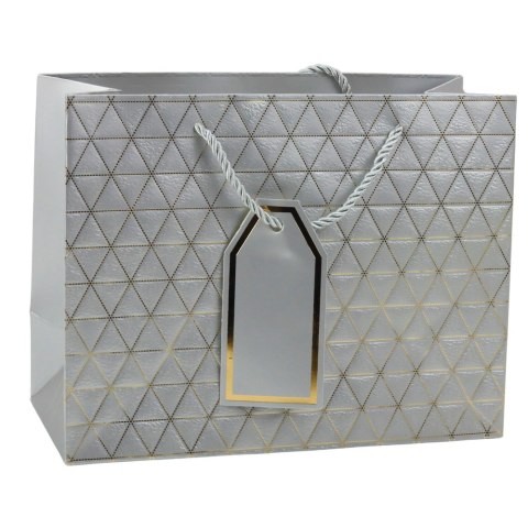 Torba Prezentowa Geometryczna Złote Linie 23 x 18 x 10 cm Torba Prezentowa Geometryczna Złote Linie 23 x 18 x 10 cm
