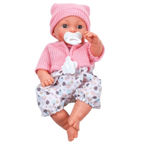 Lalka Bobas Niemowlę Czapka Sweterek Smoczek Dźwięki Lalka Bobas Niemowlę Czapka Sweterek Smoczek Dźwięki
