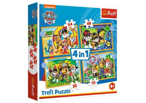 Puzzle - 4w1 - Wakacyjny Psi Patrol Trefl 34395 Puzzle - 4w1 - Wakacyjny Psi Patrol Trefl 34395