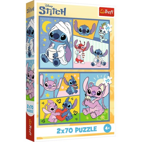 Puzzle 2x70 Ze Stitchem nie ma nudy - Disney Lilo and Stitch Trefl 34444 Puzzle 2x70 Ze Stitchem nie ma nudy - Disney Lilo and Stitch Trefl 34444