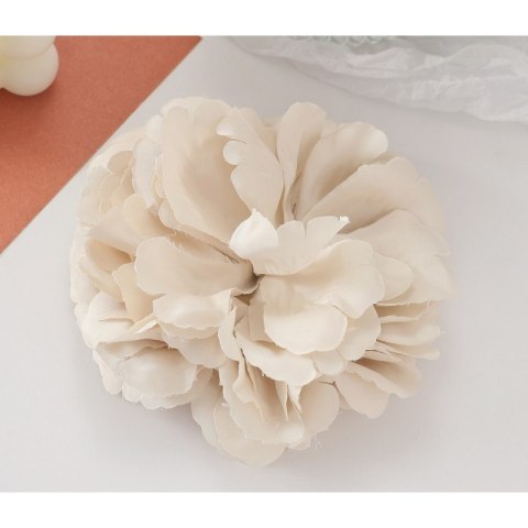 Broszka ozdobna, efektowna kwiat 15 x 15 cm kremowy BZ208