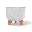 Doniczka Gracia Eco Wood-biały eco-FSC mix credit-DNV-COC-002260 śr. 200 mm
