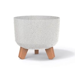 Doniczka Gracia Eco Wood-biały eco-FSC mix credit-DNV-COC-002260 śr. 200 mm