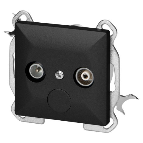 Gniazdo abonenckie "RTV" Pearl, 1,5dbt, GAP-P/K, czarny Gniazdo abonenckie "RTV" Pearl, 1,5dbt, GAP-P/K, czarny