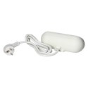Gniazdo meblowe z uchwytem montażowym, ładowarką USB, 2 gniazda 2P+Z (Schuko), 2xUSB, przewód 3x1,5mm? - 1,4m, białe