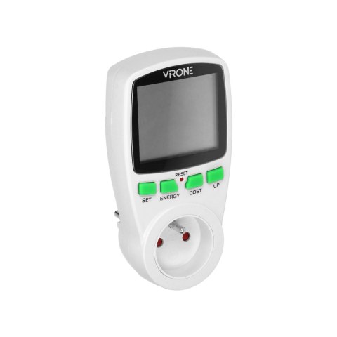 Jednotaryfowy watomierz, kalkulator energii z wyświetlaczem LCD, jedna taryfa, wbudowany akumulator Jednotaryfowy watomierz, kalkulator energii z wyświetlaczem LCD, jedna taryfa, wbudowany akumulator