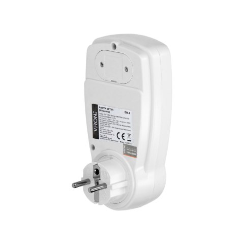 Jednotaryfowy watomierz, kalkulator energii z wyświetlaczem LCD, jedna taryfa, wbudowany akumulator Jednotaryfowy watomierz, kalkulator energii z wyświetlaczem LCD, jedna taryfa, wbudowany akumulator
