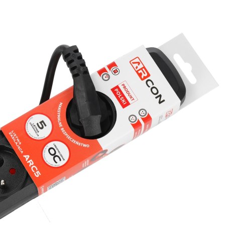 LISTWA ZASILAJĄCA ARC5 5G 1,5M CZARNA ARCON LISTWA ZASILAJĄCA ARC5 5G 1,5M CZARNA ARCON